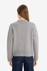 Oversize Loose Fit Crew Neck Knit Sweater