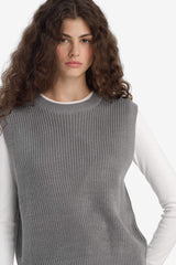 Oversize Wide Fit Crew Neck Knit Sweater
