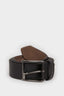 Mens Rectangular Buckle Faux Leather Jean Belt