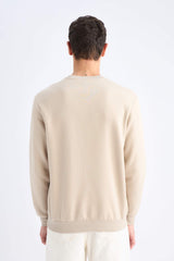 Regular Fit Crew Neck Thick Basic Plain Sweatshirt