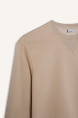 Regular Fit Crew Neck Thick Basic Plain Sweatshirt