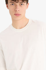 Cotton Oversize Fit Crew Neck Basic White T-Shirt
