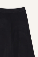 Flare Fit Wide Leg Elastic Waist Basic Knit Trousers