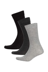 Men's Cotton 3-Pack Long Socks