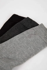 Men's Cotton 3-Pack Long Socks