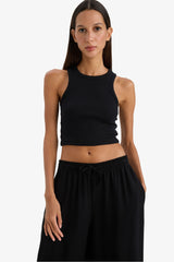 Slim Fit Camisole Halter Collar Tank Top