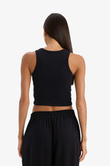 Slim Fit Camisole Halter Collar Tank Top