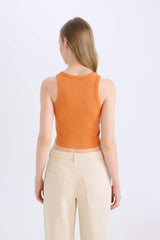 Slim Fit Camisole Halter Collar Tank Top