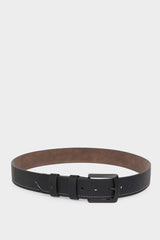 Mens Square Buckle Faux Leather Jean Belt