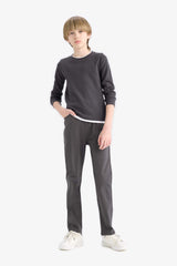Boys Straight Leg Gabardine Trousers