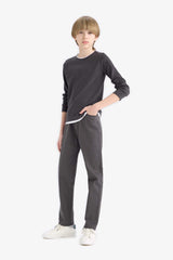 Boys Straight Leg Gabardine Trousers