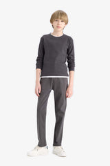 Boys Straight Leg Gabardine Trousers
