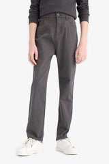 Boys Straight Leg Gabardine Trousers