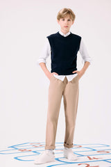 Boys Straight Leg Gabardine Trousers