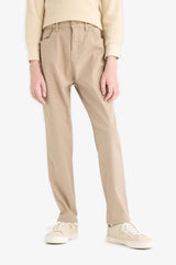 Boys Straight Leg Gabardine Trousers
