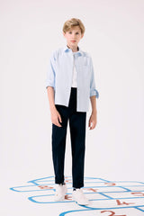 Boys Straight Leg Gabardine Trousers