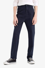 Boys Straight Leg Gabardine Trousers