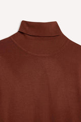 Regular Fit Turtleneck Half Sleeve Basic Plain Knitwear Sweater