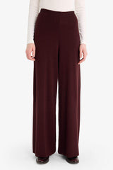 Relax Fit Knitted Trousers Basic Straight Elastic Waist Wide Leg