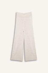 Relax Fit Knitted Trousers Basic Straight Elastic Waist Wide Leg