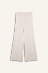 Relax Fit Knitted Trousers Basic Straight Elastic Waist Wide Leg