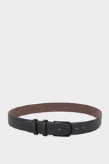 Mens Rectangular Buckle Faux Leather Jean Belt