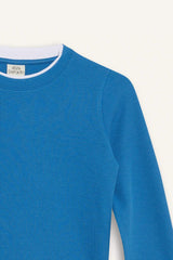 Boys' Crew Neck Basic Plain Waffle Long Sleeve School T-Shirt
