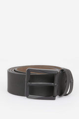 Mens Rectangular Buckle Faux Leather Jean Belt