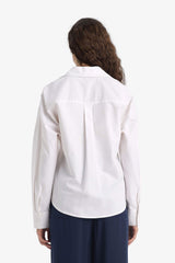 Oversize Fit Shirt Collar Oxford Long Sleeve Shirt