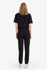 Basic Plain Pocketed Normal Waist Thick Jogger Sweatpants