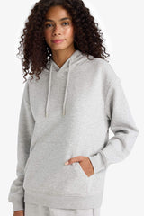 Regular fit hooded sweatshirt in a heavyweight fabric