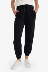 Joggers basic cut plain with pockets high waist thick sweatpants