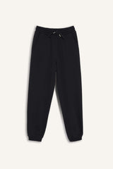 Joggers basic cut plain with pockets high waist thick sweatpants