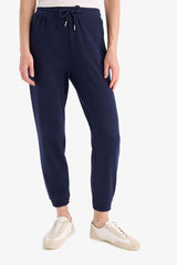 Joggers basic cut plain with pockets high waist thick sweatpants