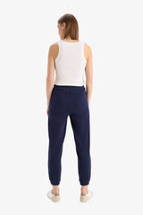 Joggers basic cut plain with pockets high waist thick sweatpants