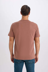 100% Cotton New Regular Fit Cycling Collar Basic Flat Short Sleeve T-Shirt