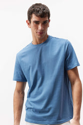 100% Cotton New Regular Fit Cycling Collar Basic Flat Short Sleeve T-Shirt