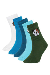 Boy 5 Pcs Cotton Long Socks