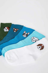 Boy 5 Pcs Cotton Long Socks
