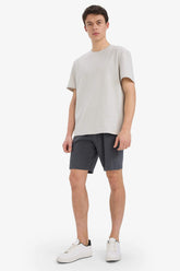 Slim Fit Slim Cut Pocketed Cotton Basic Plain Bermuda Shorts