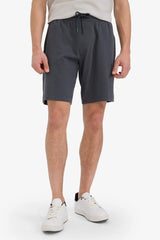 Slim Fit Slim Cut Pocketed Cotton Basic Plain Bermuda Shorts