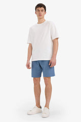 Slim Fit Slim Cut Pocketed Cotton Basic Plain Bermuda Shorts