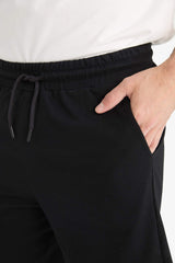 Slim Fit Slim Cut Pocketed Cotton Basic Plain Bermuda Shorts