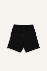 Slim Fit Slim Cut Pocketed Cotton Basic Plain Bermuda Shorts