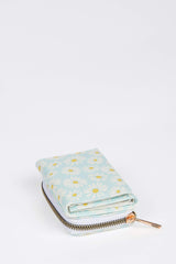 Women's Daisy Patterned Faux Leather Wallet