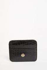 Women's Faux Leather Croco Card Holder