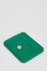 Women's Faux Leather Croco Card Holder
