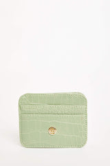 Women's Faux Leather Croco Card Holder