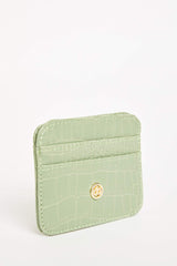 Women's Faux Leather Croco Card Holder