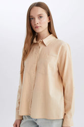 Regular Fit Basic Flat Pocket Shirt